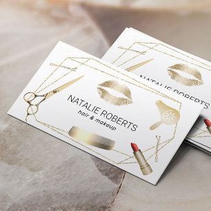 Geometrischer Goldrahmen für künstlerische Hair St Visitenkarte