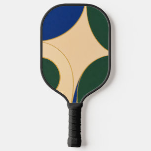 Geometrischer Goldrand abstrakter Pickleball-Schlä Pickleball Schläger