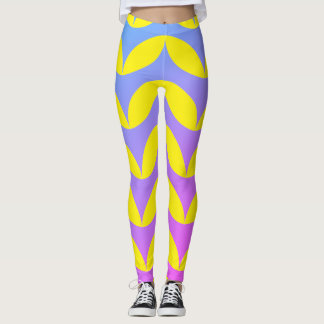 Geometrischer Halbkreis Schwarz & Grau Trendsommer Leggings
