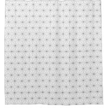 Geometrischer Hexagon-Duschvorhang