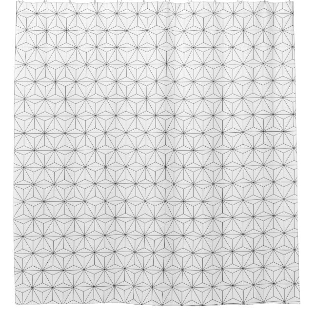 Geometrischer Hexagon-Duschvorhang Duschvorhang (Vorderseite)