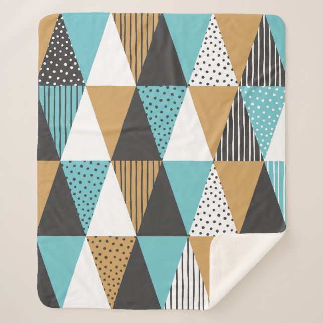 Geometrischer Hintergrund. Abstrakte Vintage Darst Sherpadecke (Vorderseite)