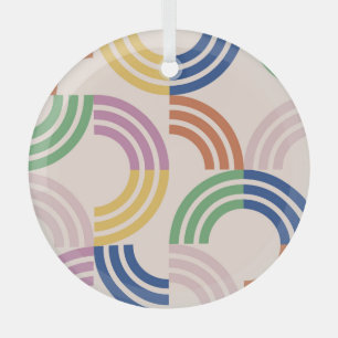 Geometrischer Hintergrund der gerasteten Kurven Ornament Aus Glas