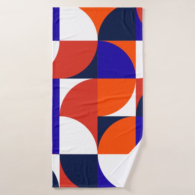 Geometrischer Hintergrund Moderne und lebendige Co Badehandtuch (Badehandtuch)