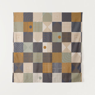 Geometrischer Hintergrund Moderner Stil Vintag i Wandteppich