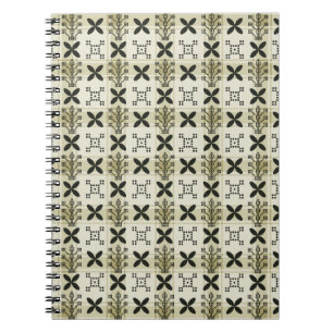Geometrischer Hintergrund Nahtloses Muster. Batik  Notizblock