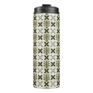 Geometrischer Hintergrund Nahtloses Muster. Batik Thermosbecher