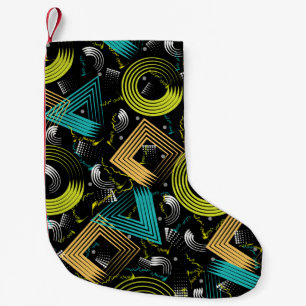 Geometrischer Hintergrund, Retro,90s,abstrakt,a Kleiner Weihnachtsstrumpf