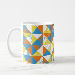Geometrischer Hintergrund. Vintage Darstellung. Kaffeetasse