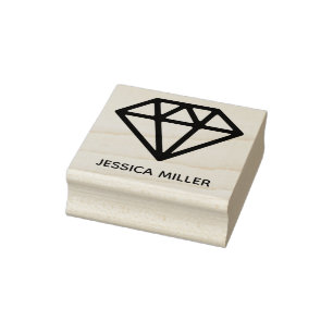 Geometrischer Individuelle Name Briefmarke aus Dia Gummistempel