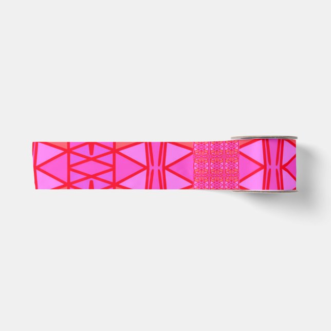Geometrischer Jeden Anlaß in Hot Pink Satinband (Vorderseite)