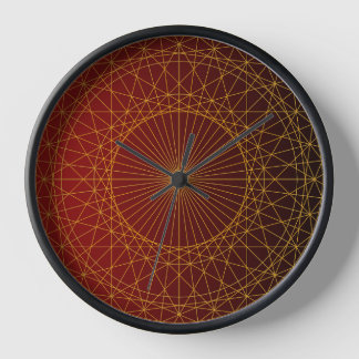 Geometrischer Kreis abstrakter goldgelber Farbverl Uhr