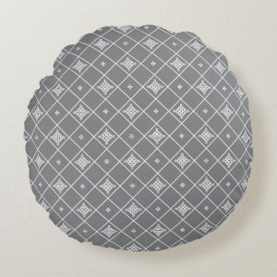 Geometrischer Kreuzanhänger Rundes Kissen