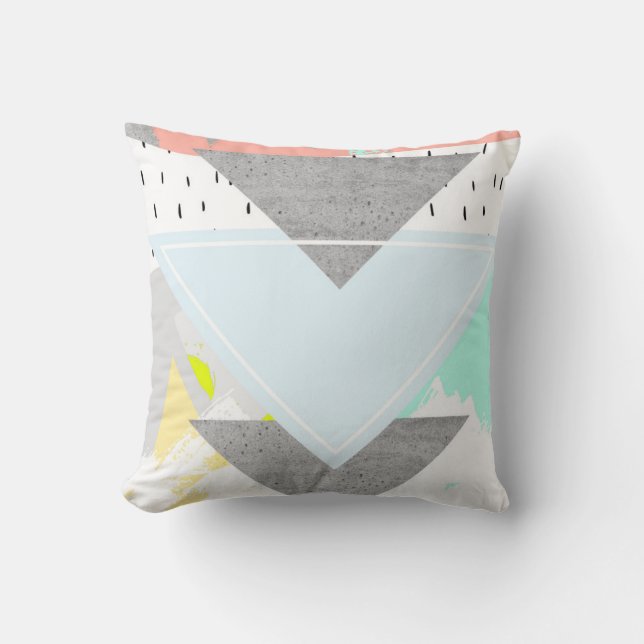 Geometrischer Kunst-Druck Kissen (Vorderseite)