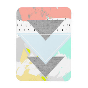 Geometrischer Kunst-Druck Magnet