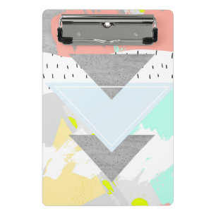 Geometrischer Kunst-Druck Mini Klemmbrett