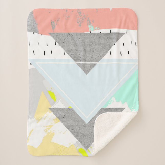 Geometrischer Kunst-Druck Sherpadecke (Vorderseite)
