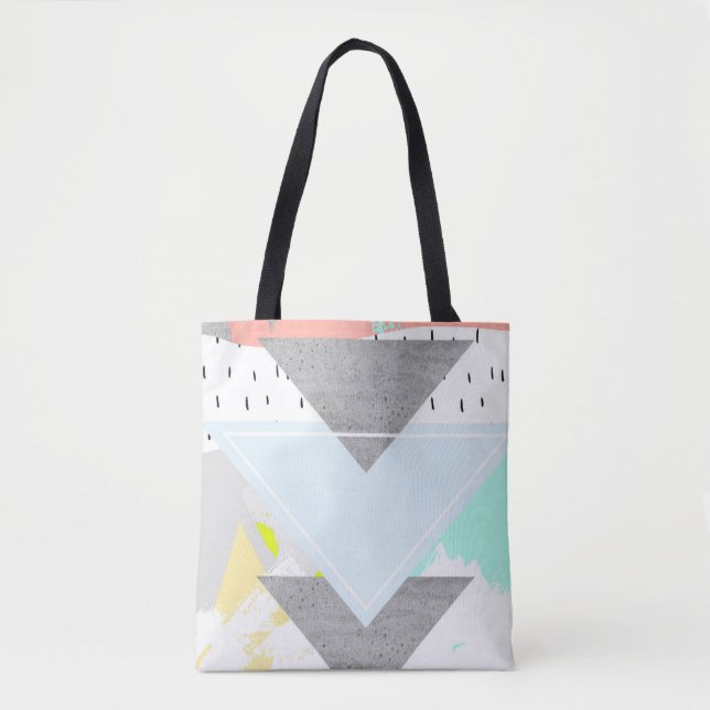 Geometrischer Kunst-Druck Tasche (Vorderseite)