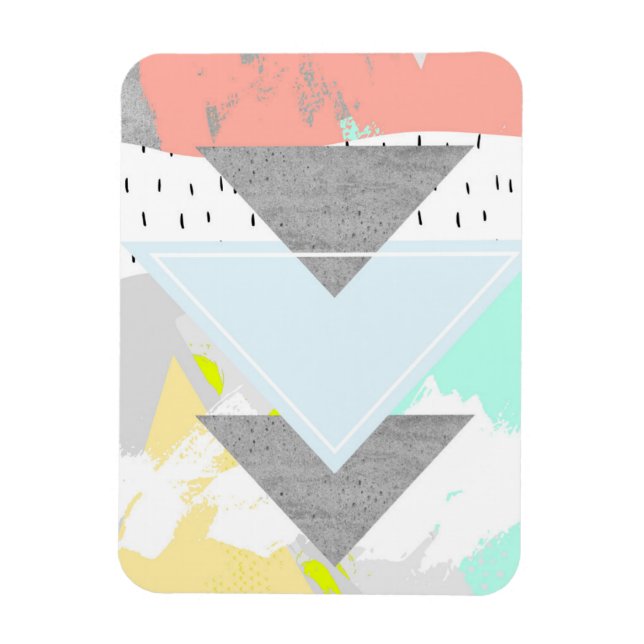 Geometrischer Kunstdruck Magnet (Vertikal)