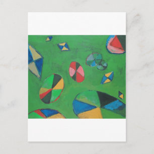 Geometrischer Lotus Pond (geometrischer Expression Postkarte