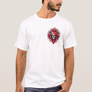 Geometrischer Löwenkopf-T - Shirt - Dicke Stärke i