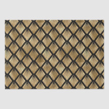Geometrischer Lüfter für Gold und Schwarz Art Deco
