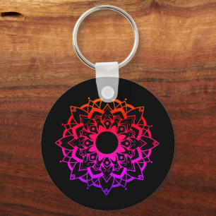 Geometrischer Mandala-Schlüsselanhänger Schlüsselanhänger