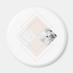 Geometrischer Marmorentwurf Magnet