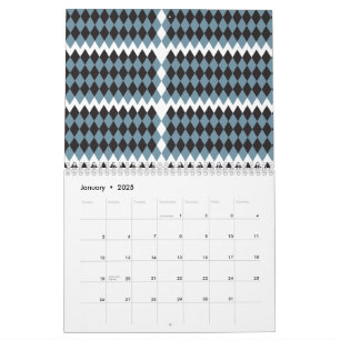 Geometrischer Musterkalender   Moderne Minimalisti Kalender