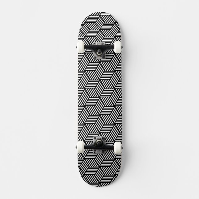 Geometrischer Musterkunstentwurf Skateboard (Vorderseite)