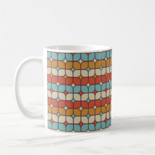 geometrischer nahtloser Musterhintergrund Kaffeetasse