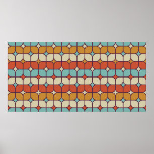 geometrischer nahtloser Musterhintergrund Poster