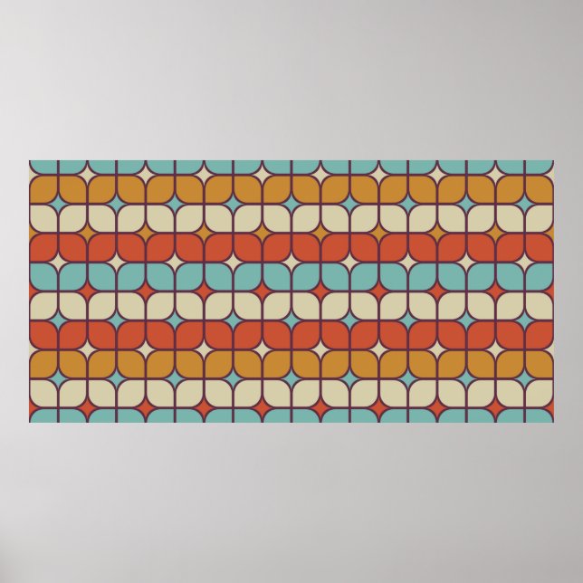geometrischer nahtloser Musterhintergrund Poster (Vorne)