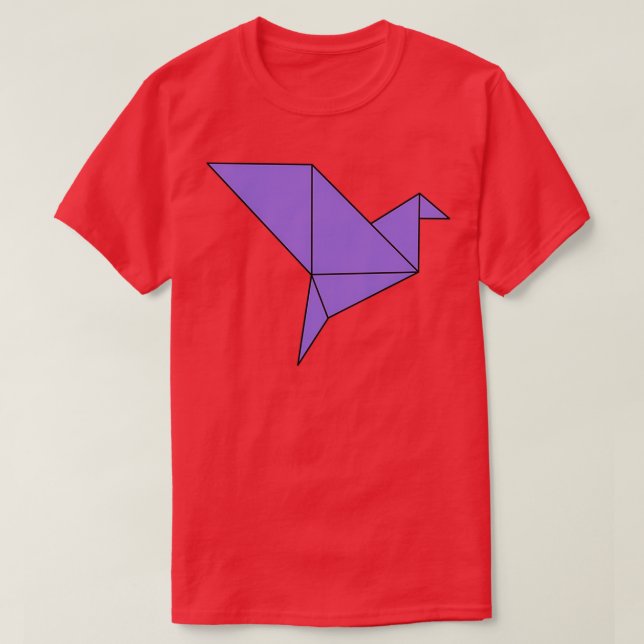 Geometrischer Origami Bird 4 T-Shirt (Design vorne)