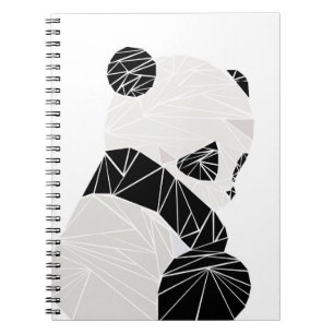 Geometrischer Panda Notizblock