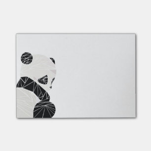 Geometrischer Panda Post-it Klebezettel