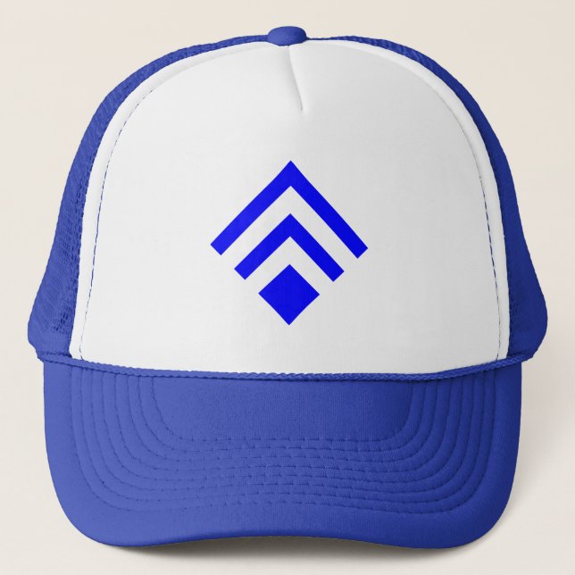 Geometrischer Pfeil 02 - Blau Truckerkappe (Vorderseite)