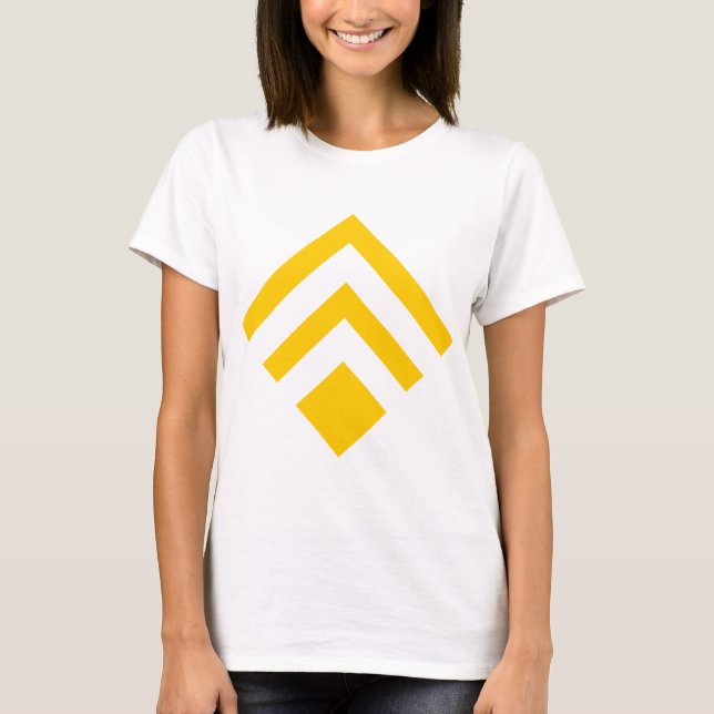 Geometrischer Pfeil 02 - Gelb T-Shirt (Vorderseite)