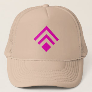 Geometrischer Pfeil 02 - Magenta Truckerkappe
