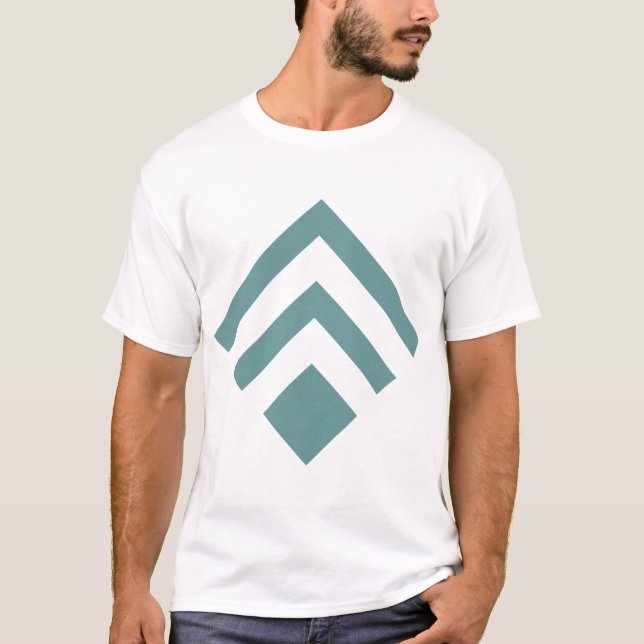 Geometrischer Pfeil 02 - Ocean Green T-Shirt (Vorderseite)