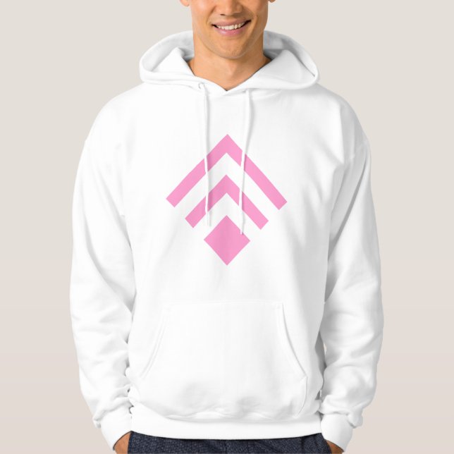 Geometrischer Pfeil 02 - Rosa Hoodie (Vorderseite)