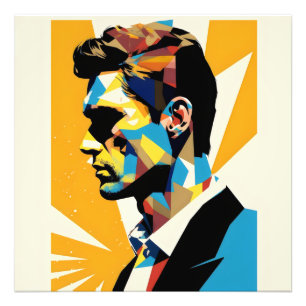 Geometrischer Pop-Art-Mann Fotodruck