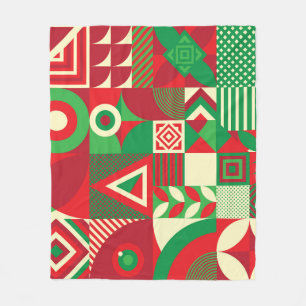 Geometrischer Pop: Farbige Abstrakte Fliesen. Fleecedecke