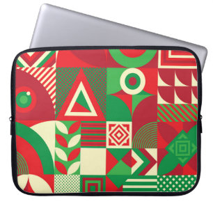 Geometrischer Pop: Farbige Abstrakte Fliesen. Laptopschutzhülle