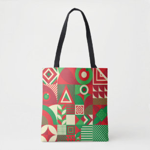 Geometrischer Pop: Farbige Abstrakte Fliesen. Tasche