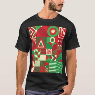 Geometrischer Pop: Farbige abstrakte Kacheln. T-Shirt