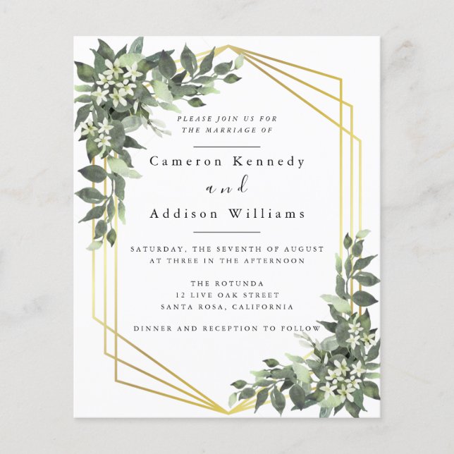 Geometrischer Rahmen für Aquarellfarben Flyer (Vorne)