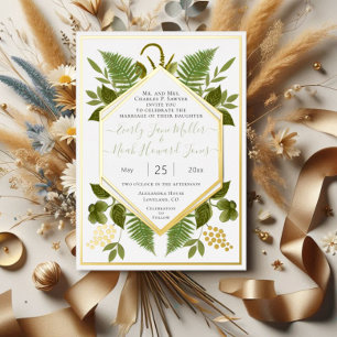 Geometrischer Rahmen für Liebe und Hochzeit F Folieneinladung