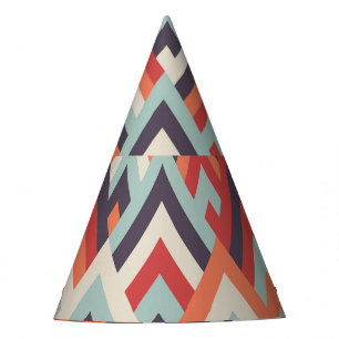 Geometrischer Rhombus: Vintages Farbmuster. Partyhütchen