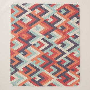 Geometrischer Rhombus: Vintages Farbmuster. Sherpadecke